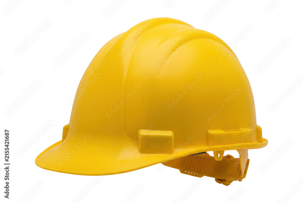 Fototapeta premium Yellow Industrial Safety Helmet for Construction Workers