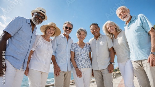 Active Happy Seniors Enjoying Friendship