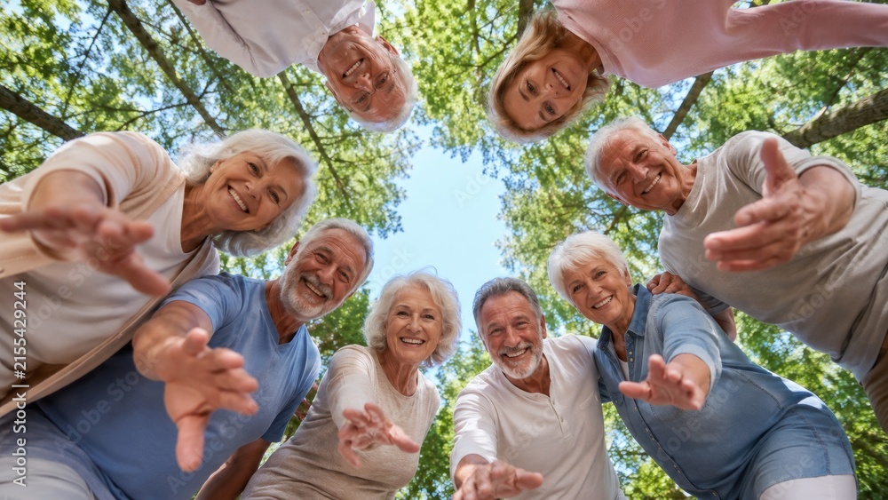 Fototapeta premium Active Happy Seniors Enjoying Friendship