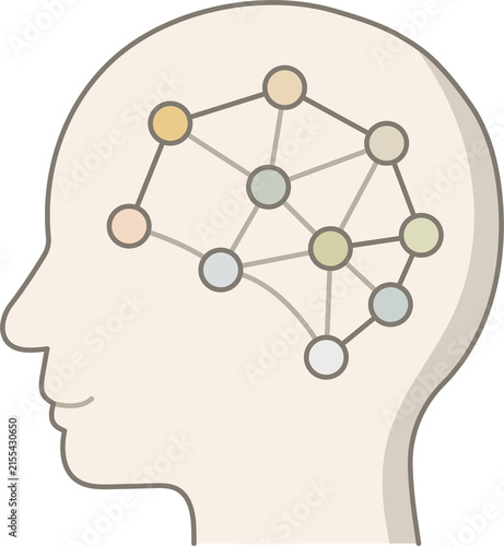 Artificial Intelligence Neural Network in Human Head
