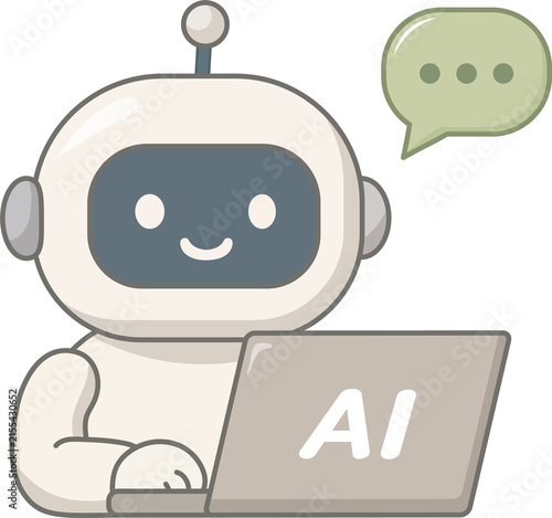 Friendly AI Robot Using Laptop
