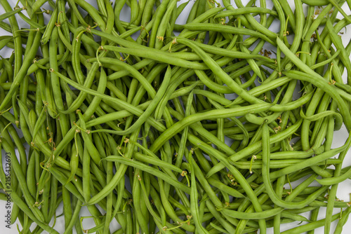Green beans. Close-up, selective focus.