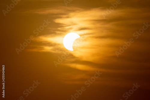 solar eclipse the moon covers the sun Italy Europe