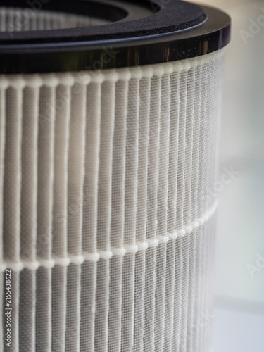 Surface of nylon mesh and filter paper in the dust filter