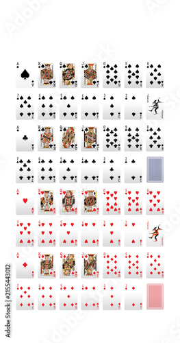 Complete deck of playing cards	
