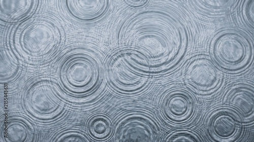 Rain ripples on water surface, concentric circles in blue pond, liquid texture background for nature and wellness concepts isolated PNG with Transparent Background