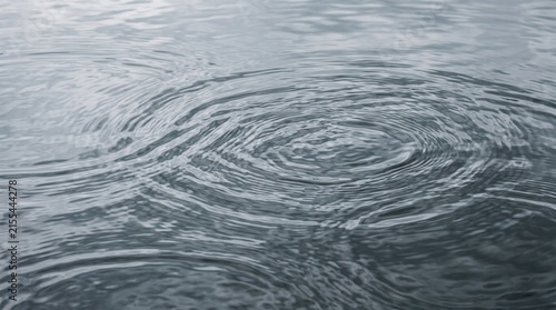 Circular water ripples on dark grey surface, concentric liquid waves in pond, serene aquatic texture for background isolated PNG with Transparent Background