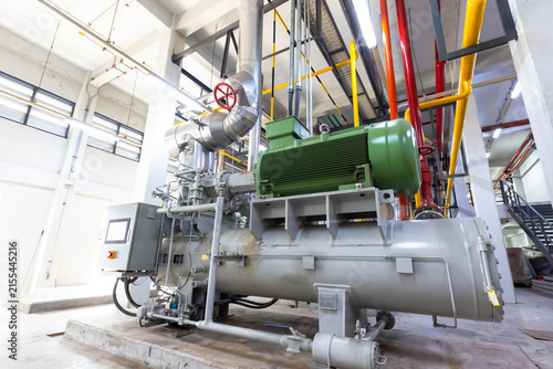 Compressor refrigeration system with ammonia, automatic control