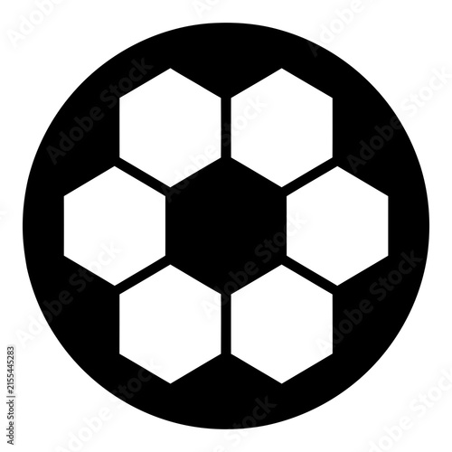 Black and white soccer ball logo symbol