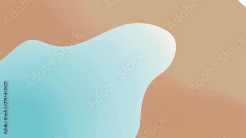Abstract Organic Shape Design Blue Terracotta Minimal Background