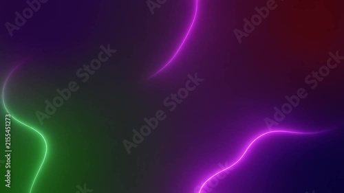 Neon Purple Green Lightning Streak Dark Background Abstract