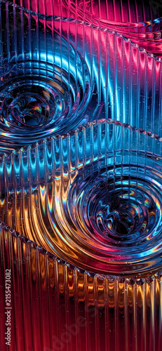 Creative And Stylish Colorful Acrylic Pattern With Light Reflections