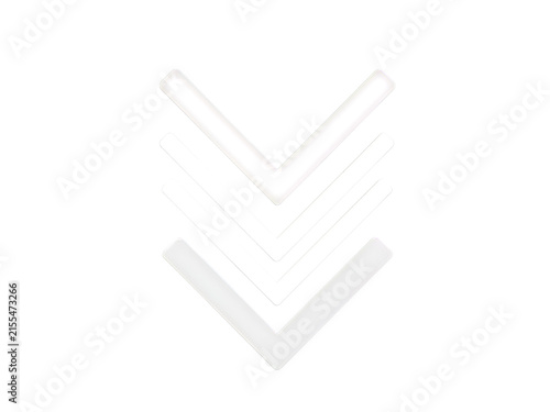 Downward pointing arrows icon set featuring multiple clean geometric lines for web user interface design on transparent background