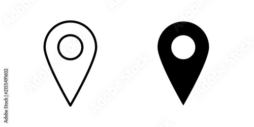 Map pin icon simple clipart collection