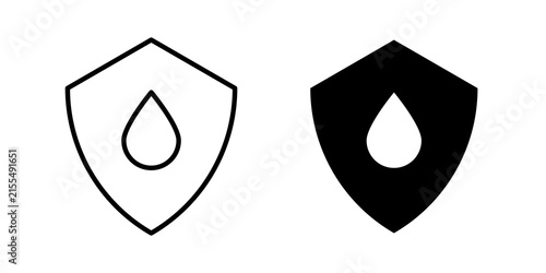 Waterproof icon simple clipart collection