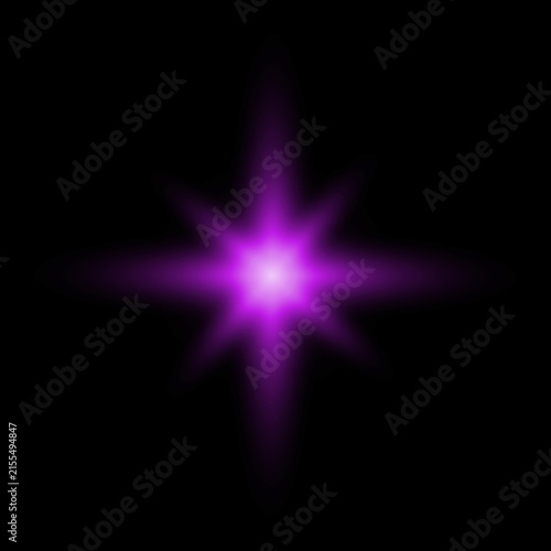 Dramatic purple lens flare effect on a black background creating a visually striking and energetic image