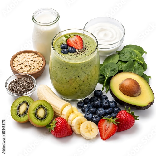 Healthy Foods Around Human Intestine for Gut Wellness Concept