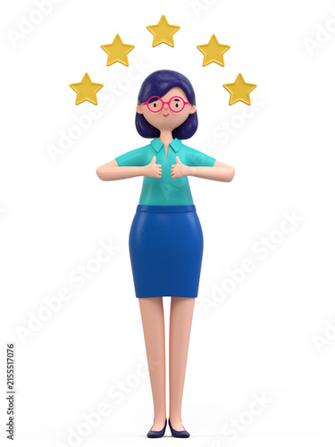 Картината върху платно Excellence recognized, outstanding performance, five-star achievement