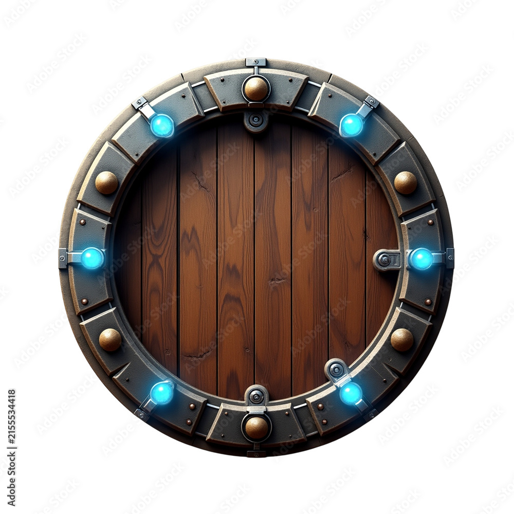 Naklejka premium round window on the wall