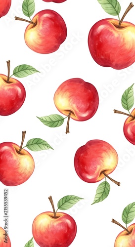 Apples Fruit Pattern for Healthy Eating and Natural Freshness