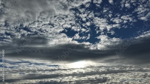 Partial Solar Eclipse Through Clouds Hyperlapse