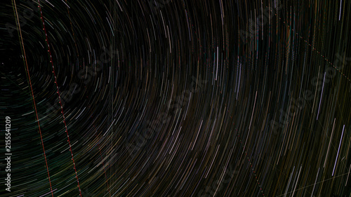 Dynamic Star Trails Across Night Sky