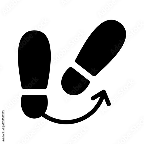 Dance Steps Icon Vector Symbol Design Illustration