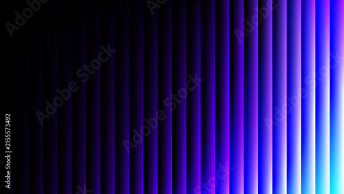 Blue Purple Ribbed Glass with Radiant Light Refraction, Abstract Glowing Vertical Texture on Dark Background