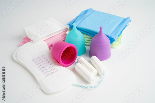 Sanitary hygiene set for women menstrual period cycle protection.