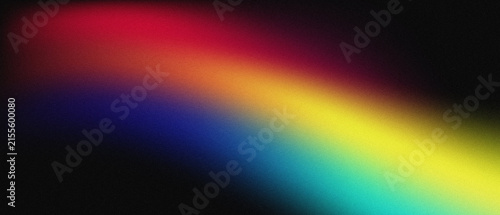 Gradient spectrum light leak with copy space on black background