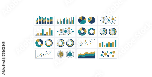 Data Visualization Charts and Graphs Set
