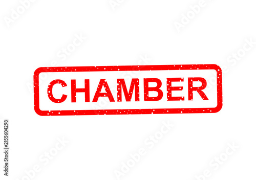 Obraz na płótnie Red chamber stamp with text on clean background illustration