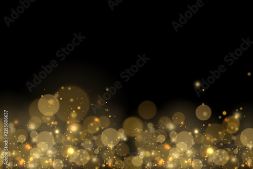 Golden dust swirls in a graceful spiral. Small sparks flicker between glowing particles. Festive overlay adds warmth and luxury.