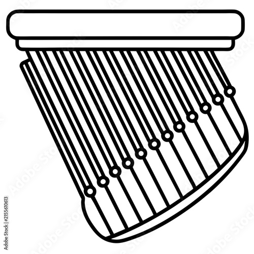 Kalimba line art vector