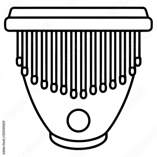 Kalimba line art vector