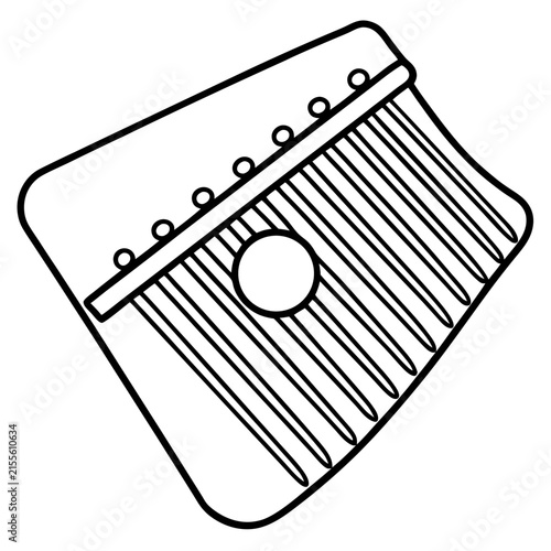 Kalimba line art vector