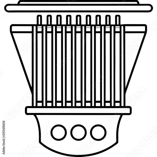 Kalimba line art vector