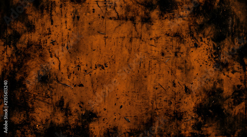 Dark Orange Texture, Abstract Dark Halloween