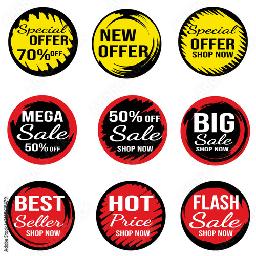 set of discount labels