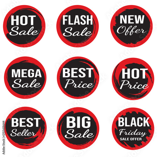 set of discount labels