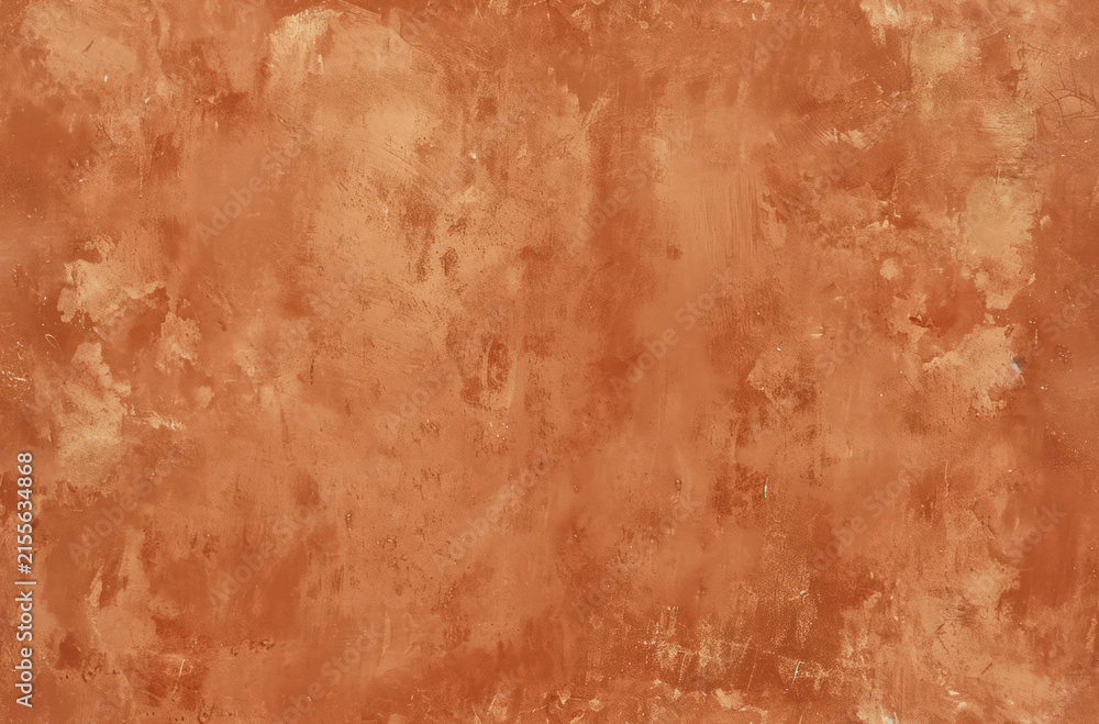 Fototapeta premium Photo of Old ancient orange plaster wall. Background texture for backdrops or mapping