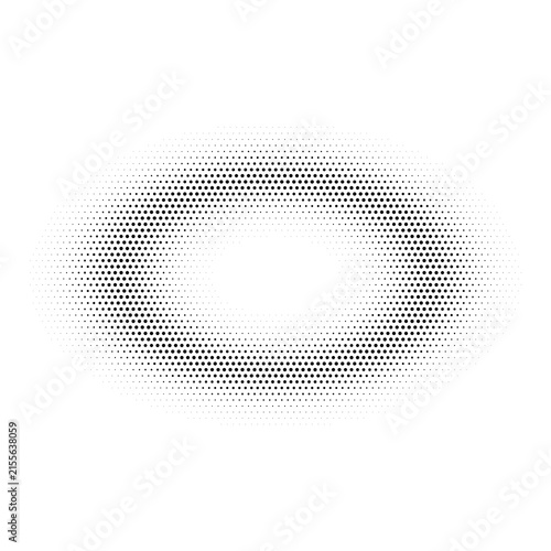 Abstract Halftone Oval Ring Dot Pattern