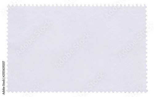 Fotografie Blank postage stamp isolated on white background