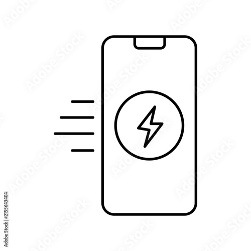 Smartphone Fast Charging and Battery Power Icon