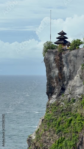 Uluwatu Temple is a sacred, 10th-century Balinese sea temple perched on a 70-meter-high cliff edge in Pecatu, Bali.