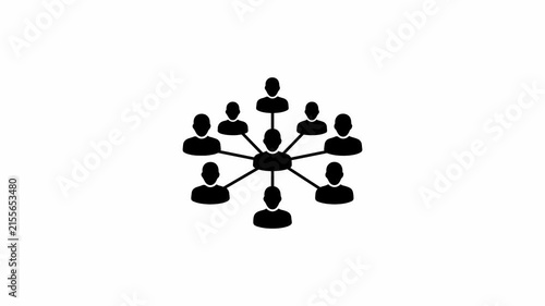 Business Social Network Connection Animation Loop