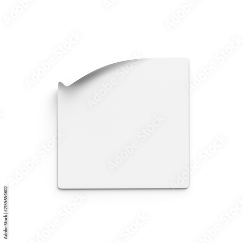 3D Blank Sticky Paper with Curled Corner