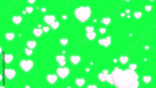 4K Social media Live style animated heart on white screen. 60 FPS