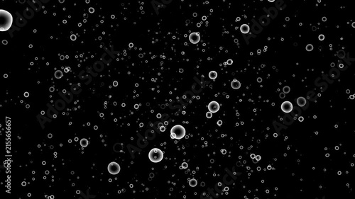 Soap bubble animation slowly falling on a green screen. Soap bubble fall on chroma key background.