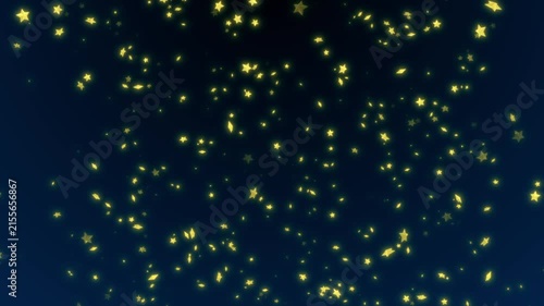3D animation yellow star with glow isolated on a green background.